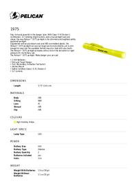 Thumbnail of document Data Sheet - 1975 Flashlight